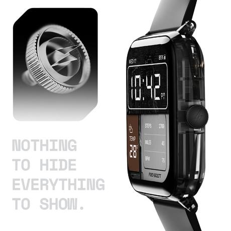 Fire-Boltt Ninja Phantom Smart Watch 46.4 mm (1.83 inch) Display, Transparent Clear Body Design, Bluetooth Calling, 120+ Sports Modes, Voice Assistant, AI Outfit Watch Face Smartwatch for Men & Women (Shadow Black)-4