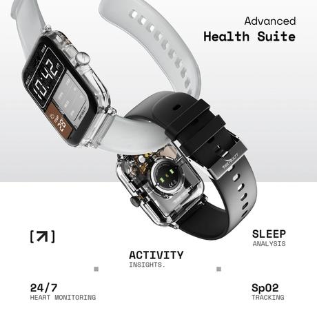 Fire-Boltt Ninja Phantom Smart Watch 46.4 mm (1.83 inch) Display, Transparent Clear Body Design, Bluetooth Calling, 120+ Sports Modes, Voice Assistant, AI Outfit Watch Face Smartwatch for Men & Women (Shadow Black)-8
