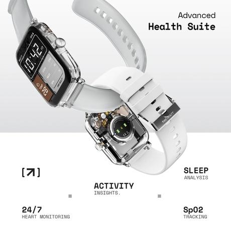 Fire-Boltt Ninja Phantom Smart Watch 46.4 mm (1.83 inch) Display, Transparent Clear Body Design, Bluetooth Calling, 120+ Sports Modes, Voice Assistant, AI Outfit Watch Face Smartwatch for Men & Women (Frost White)-8