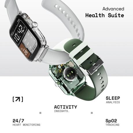 Fire-Boltt Ninja Phantom Smart Watch 46.4 mm (1.83 inch) Display, Transparent Clear Body Design, Bluetooth Calling, 120+ Sports Modes, Voice Assistant, AI Outfit Watch Face Smartwatch for Men & Women (Shadow Olive)-8