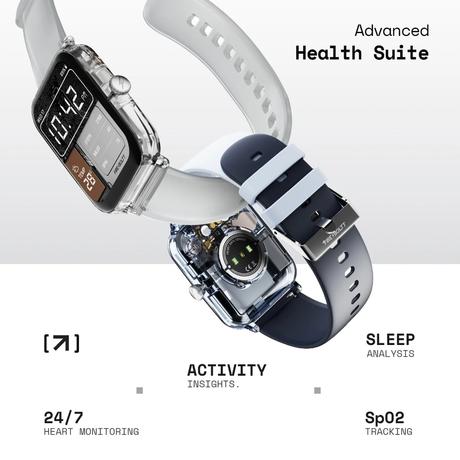 Fire-Boltt Ninja Phantom Smart Watch 46.4 mm (1.83 inch) Display, Transparent Clear Body Design, Bluetooth Calling, 120+ Sports Modes, Voice Assistant, AI Outfit Watch Face Smartwatch for Men & Women (Stealth Navy)-8