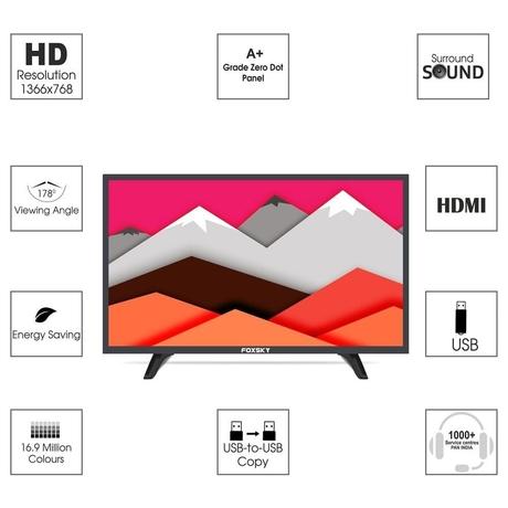 Foxsky 60.96 cm (24 Inch) HD Ready LED TV, 24FSN-1