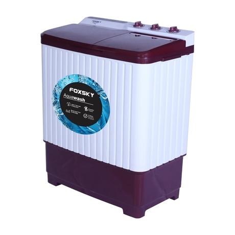 Foxsky 7 Kg Top Loading Semi-Automatic Washing Machine with 3D Scrub Technology, Aqua Wash, Maroon-10
