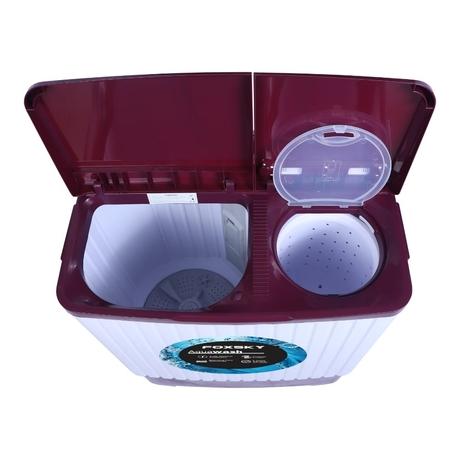 Foxsky 7 Kg Top Loading Semi-Automatic Washing Machine with 3D Scrub Technology, Aqua Wash, Maroon-12