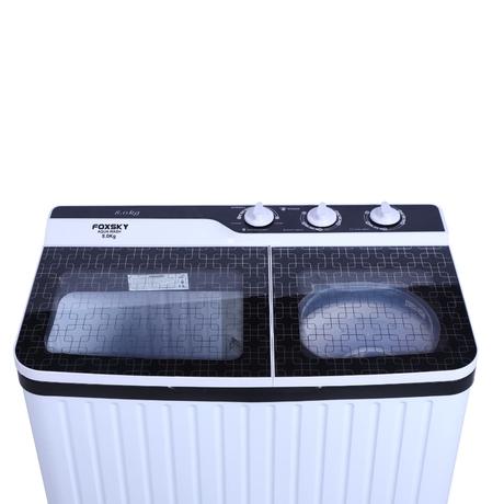 Foxsky 8 Kg Top Loading Semi-Automatic Washing Machine with 3D Scrub Technology, Aqua Wash, Maroon-10