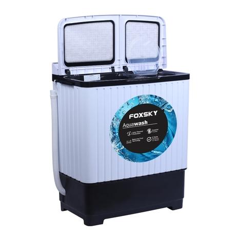 Foxsky 8 Kg Top Loading Semi-Automatic Washing Machine with 3D Scrub Technology, Aqua Wash, Maroon-11