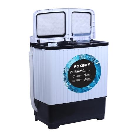 Foxsky 8 Kg Top Loading Semi-Automatic Washing Machine with 3D Scrub Technology, Aqua Wash, Maroon-11