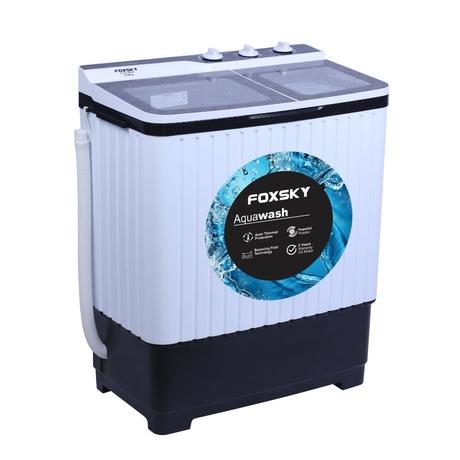 Foxsky 8 Kg Top Loading Semi-Automatic Washing Machine with 3D Scrub Technology, Aqua Wash, Maroon-12