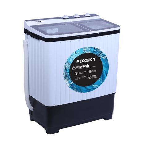 Foxsky 8 Kg Top Loading Semi-Automatic Washing Machine with 3D Scrub Technology, Aqua Wash, Maroon-12
