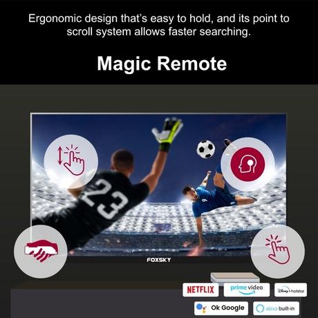 Foxsky 109.22 cm (43 inch) 4K Smart WebOS LED TV Edition with A5 AI Processor and 60 Hz Refresh Rate, Magic remote capability, 43FSWEBOS 2024-10
