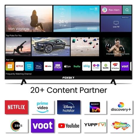 Foxsky 109.22 cm (43 inch) 4K Smart WebOS LED TV Edition with A5 AI Processor and 60 Hz Refresh Rate, Magic remote capability, 43FSWEBOS 2024-3
