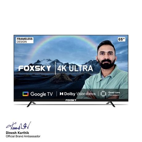 Buy Foxsky 165.1 cm (65 inch) 4K Ultra HD LED Smart Google TV with