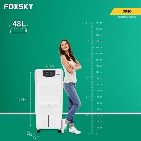 Buy Foxsky Oreo 48 L Personal Air Cooler with Honeycomb Cooling