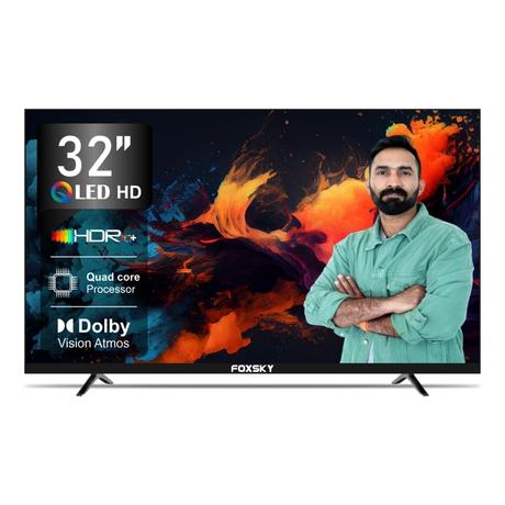 Foxsky 80 cm (32 inch) HD Ready QLED Smart TV with Dolby Audio, 32FS 2025-0