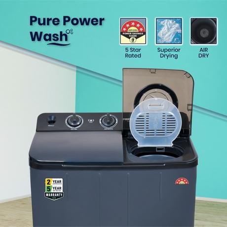 Foxsky 7.5 kg Semi-Automatic Top Load Washing Machine with 3D Scrub Technology, Aqua Wash, Grey (AW7500SATL)-3