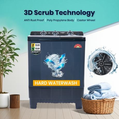 Foxsky 7.5 kg Semi-Automatic Top Load Washing Machine with 3D Scrub Technology, Aqua Wash, Grey (AW7500SATL)-6