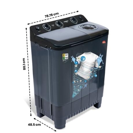 Foxsky 7.5 kg Semi-Automatic Top Load Washing Machine with 3D Scrub Technology, Aqua Wash, Grey (AW7500SATL)-7