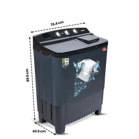 Foxsky 8.2 kg Semi Automatic Top Load Washing Machine with 3D Scrub Technology, Aqua Wash, Black (AW8200SATL)-1