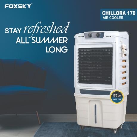 Foxsky Chillora 170 L Desert Air Cooler with Honeycomb Cooling Pads, 100% Copper Motor-1