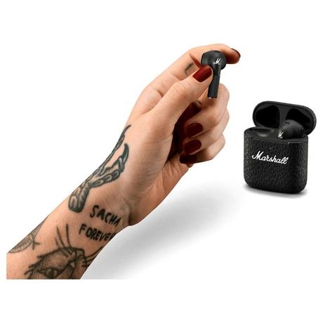 Marshall Minor III True Wireless Earbuds, 25 hrs of playtime, Intutive Touch Controls, IPX4 Water Resistance, 12 mm custom-tuned dynamic drivers, Black-5
