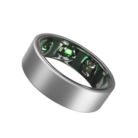 Gabit Smart Ring, Health Tracker, 7+ Day Battery, Sleep, Fitness, Nutrition, Stress, First Sizing Kit, Track Recovery, HRV, VO2 Max, Titanium, Matte Silver, Size - 6-1