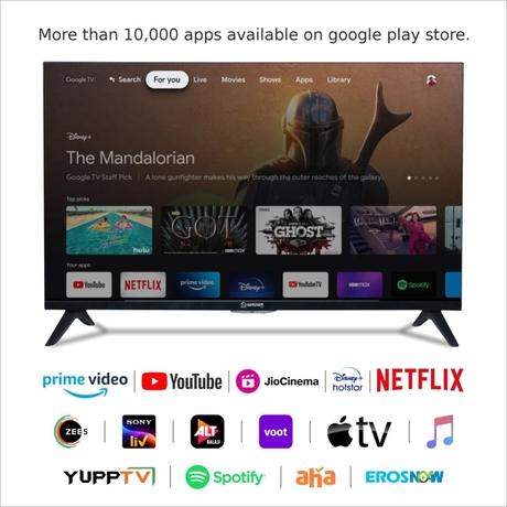 Gangnam 80 cm (32 inches) HD LED Google TV, LEDGTVGG3241HD36-EK-1
