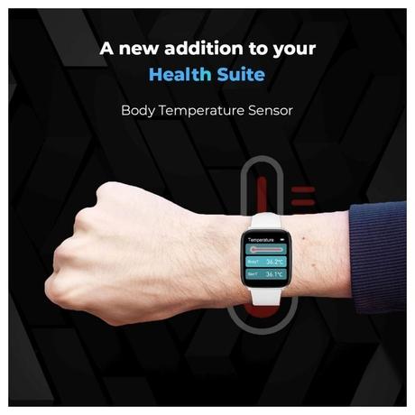 Gizmore GizFit 912 Blaze Smart Watch with Body Temperature Function, Grey-4