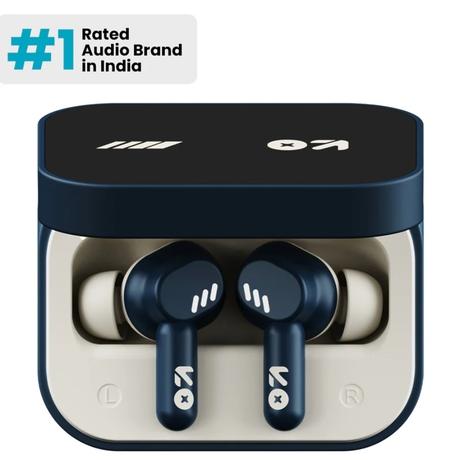 GOBOULT Tenet True Wireless Earbuds with 75 H Playtime, ZEN Quad Mic ENC, 13 mm Boom X Tech Drivers, 45 ms Ultra Low Latency mode, Midnight Blue-0