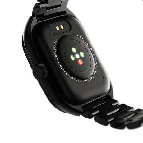 GOBOULT Kliff Curved Display Smartwatch with 5.10 cm (2.01 inch) HD Display, Bluetooth v5.3 HD Calling, Working Crown, Health Tracker and Free Strap Ddjustment Tool, Metal Black-2