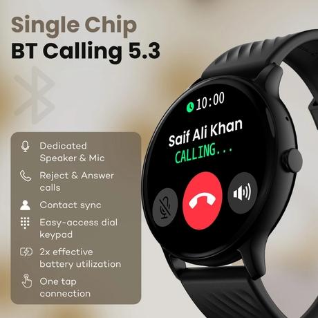 GoBoult Dire Round Dial Smart Smartwatch with 35.3 mm (1.39 inch) HD Screen,Functional Crown, Bluetooth Calling, Advanced Boult Health Tracker, 123+ Sports Modes, and 290+ Customizable Watch Faces (Black)-4