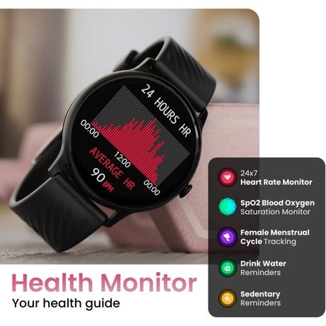 GoBoult Dire Round Dial Smart Smartwatch with 35.3 mm (1.39 inch) HD Screen,Functional Crown, Bluetooth Calling, Advanced Boult Health Tracker, 123+ Sports Modes, and 290+ Customizable Watch Faces (Black)-7