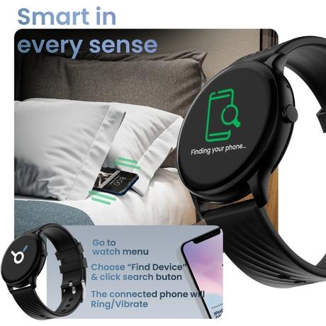 GoBoult Dire Round Dial Smart Smartwatch with 35.3 mm (1.39 inch) HD Screen,Functional Crown, Bluetooth Calling, Advanced Boult Health Tracker, 123+ Sports Modes, and 290+ Customizable Watch Faces (Black)-8