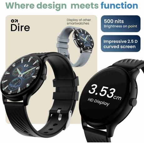 GoBoult Dire Round Dial Smart Smartwatch with 35.3 mm (1.39 inch) HD Screen,Functional Crown, Bluetooth Calling, Advanced Boult Health Tracker, 123+ Sports Modes, and 290+ Customizable Watch Faces (Denim Blue)-4