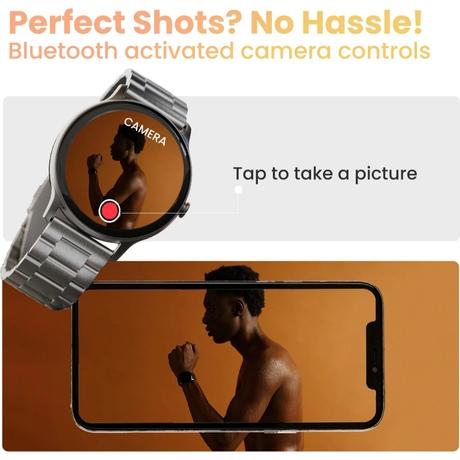 GoBoult Dire Round Dial Smart Smartwatch with 35.3 mm (1.39 inch) HD Screen,Functional Crown, Bluetooth Calling, Advanced Boult Health Tracker, 123+ Sports Modes, and 290+ Customizable Watch Faces (Silver)-4
