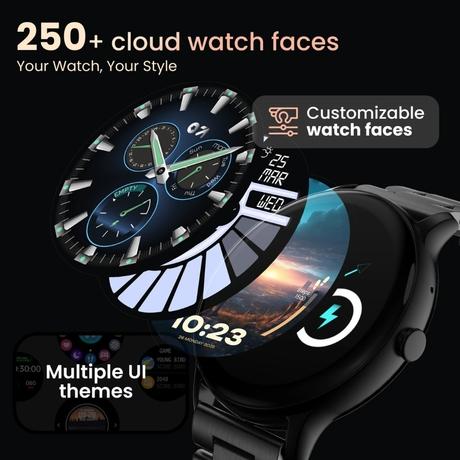 GoBoult Dire Round Dial Smart Smartwatch with 35.3 mm (1.39 inch) HD Screen,Functional Crown, Bluetooth Calling, Advanced Boult Health Tracker, 123+ Sports Modes, and 290+ Customizable Watch Faces (Jet Black)-2