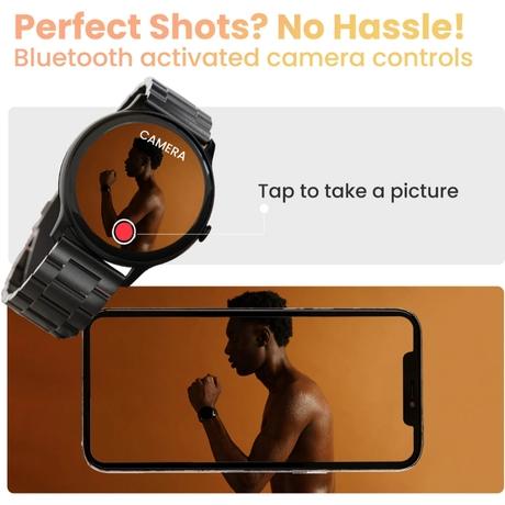 GoBoult Dire Round Dial Smart Smartwatch with 35.3 mm (1.39 inch) HD Screen,Functional Crown, Bluetooth Calling, Advanced Boult Health Tracker, 123+ Sports Modes, and 290+ Customizable Watch Faces (Jet Black)-5