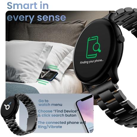 GoBoult Dire Round Dial Smart Smartwatch with 35.3 mm (1.39 inch) HD Screen,Functional Crown, Bluetooth Calling, Advanced Boult Health Tracker, 123+ Sports Modes, and 290+ Customizable Watch Faces (Jet Black)-8