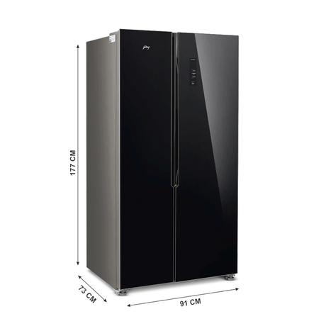 Godrej 600 L 3 Star Side by Side Refrigerator, Opera Black-1