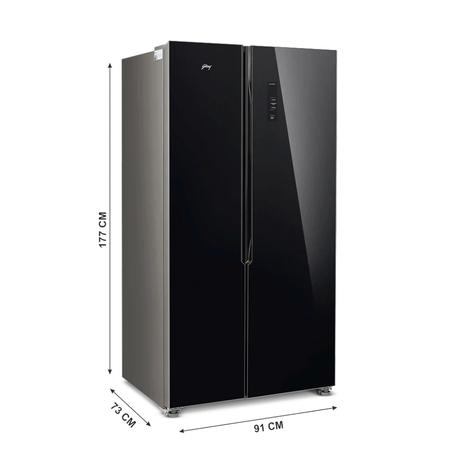 Godrej 600 L 3 Star Side by Side Refrigerator, Opera Black-4