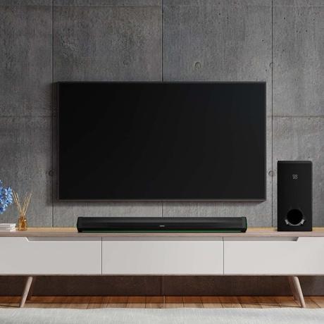 GOVO GOSURROUND 900 Soundbar, 2.1 Channel Home Theatre, 6.5 inch Wired Subwoofer, HDMI, AUX, USB & Bluetooth, 4 Equalizer Modes, Stylish Remote & LED Display (Platinum Black), 200 Watts-6