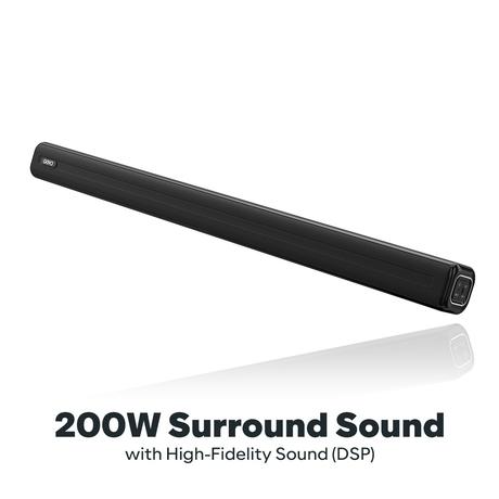 GOVO GoSurround 955 200 W Soundbar, 5.1 Channel Home Theatre, 13.33 cm (5.25 inch) Subwoofer, HDMI, Opt, AUX, USB & Bluetooth, 3 Equalizer Modes, Stylish Remote & LED Display (Black)-1