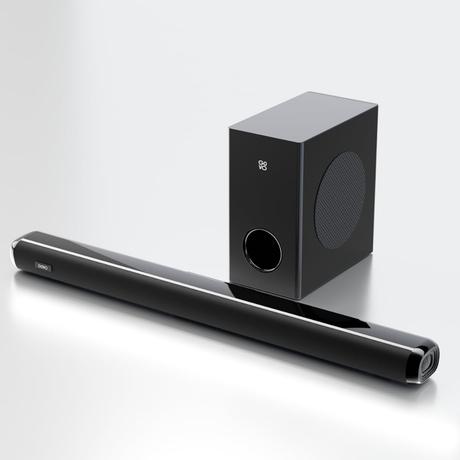 GOVO GoSurround 850 Pro, 200 W Sound bar, 2.1 Channel Home Theatre, 16.51 cm (6.5 inch) subwoofer, HDMI, Opt, AUX, USB and Bluetooth, 3 Equalizer Modes, Stylish Remote and LED Display (Black)-0