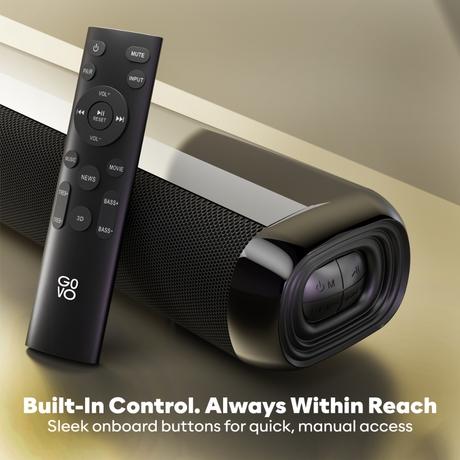 GOVO GoSurround 850 Pro, 200 W Sound bar, 2.1 Channel Home Theatre, 16.51 cm (6.5 inch) subwoofer, HDMI, Opt, AUX, USB and Bluetooth, 3 Equalizer Modes, Stylish Remote and LED Display (Black)-5