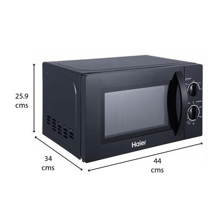 Haier HIL2001MWPH 20 litres Solo Microwave Oven, 5 Multi Power Level, 35 Mins Cooking Timer, Black-1