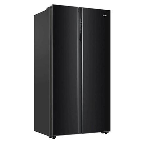 Haier 602 Litres Side-by-Side Refrigerator with Convertible Fridge, Black Steel HRS-682KS-1