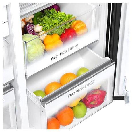Haier 602 Litres Side-by-Side Refrigerator with Convertible Fridge, Black Steel HRS-682KS-4