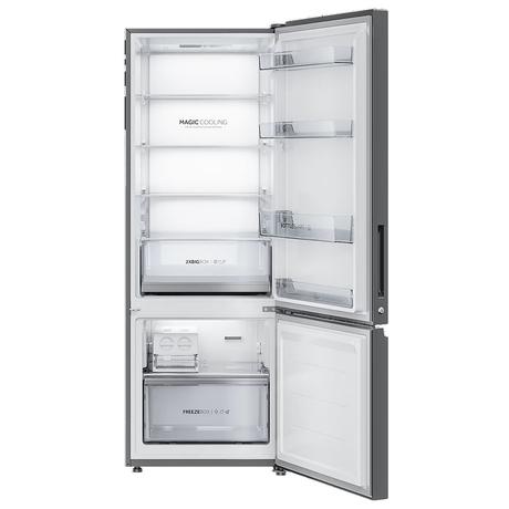 Haier 325 litres 3 Star Double Door Refrigerator, Brush line Silver HRB-3753BBS-P-4