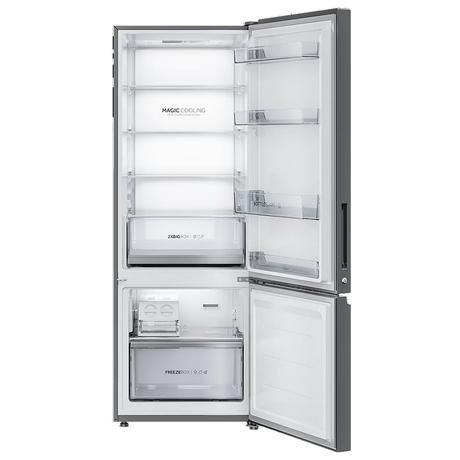 Haier 325 litres 3 Star Double Door Refrigerator, Brush line Silver HRB-3753BBS-P-4