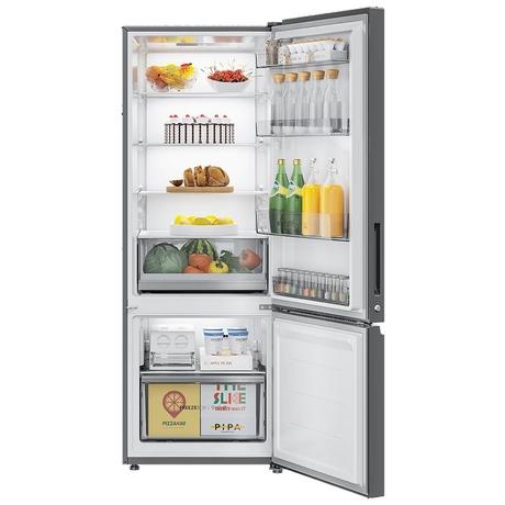 Haier 325 litres 3 Star Double Door Refrigerator, Brush line Silver HRB-3753BBS-P-5