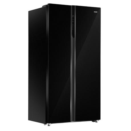 Haier 602 L Wi-Fi Enabled Side By Side Refrigerator, Black Glass, HRS-682KGU1-1